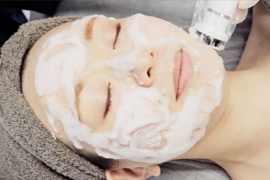 プラズマ×炭酸パックコース45分の施術イメージ｜フェイシャルエステ 岡谷市