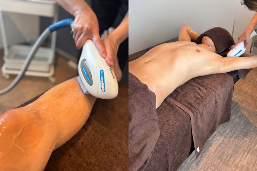 メンズエステ 岡谷市で人気の男性脱毛メニューの施術風景