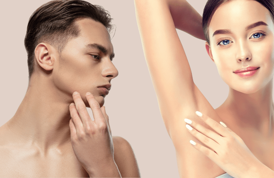 岡谷市のエステサロンの脱毛メニューと脱毛器のイメージ